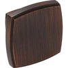 Jeffrey Alexander 1-3/4" Overall Length Brushed Oil Rubbed Bronze Square Renzo Cabinet Knob 141L-DBAC
